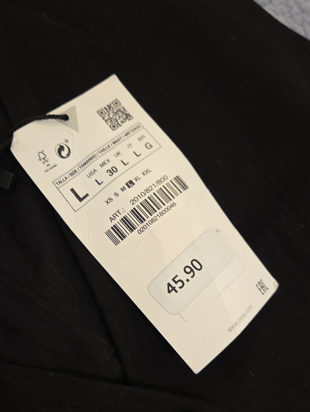 ZARA Black Cropped Tailored Button Vest Size L, New With Tag! - Picture 3 of 7